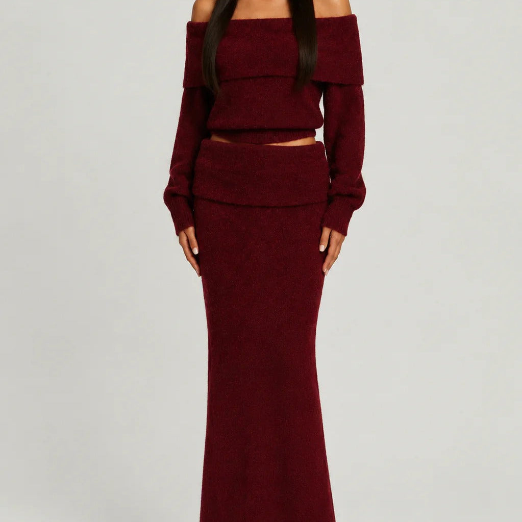 Completo Due Pezzi In Maglia Morbido E Soffice